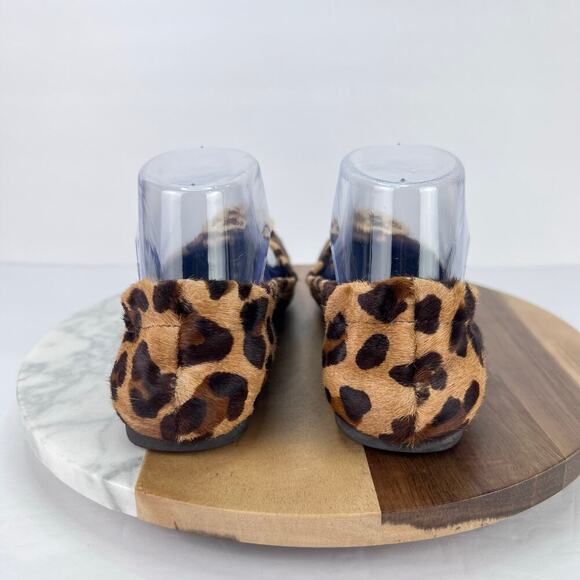 EUC TORY BURCH Reva Leopard Calf Hair Gold Hardware Ballet Flats 6.5 - Picture 6 of 9